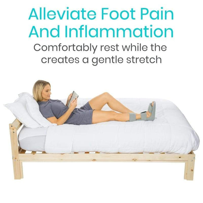 Alleviate Foot Pain & Inflammation Comfortably rest while the creates a gentle stretch