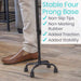 Stable Four Prong Base: Non-Slip Tips, Non-Marking Rubber, Added Traction, Added Stability