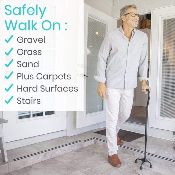 Safely Walk On: Gravel, Grass, Sand, Plus Carpets, Hard Surfaces, Stairs