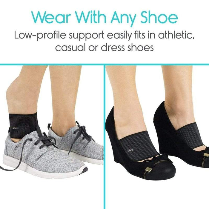 War With Any Shoe. Low-profile support easily fits in athletic casual or dress shoes