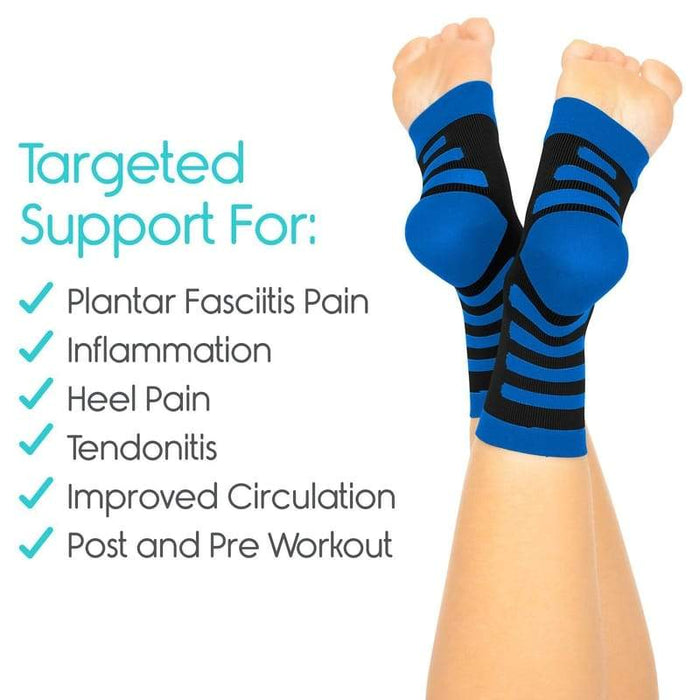 Targeted Support For: Plantar Fasciitis Pain, Inflammation, Heel Pain, Tendonitis, Improved Circulation, Post and Pre Workout