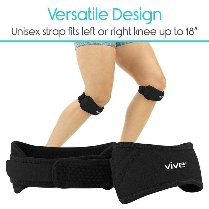 Versatile Design. Unisex strap fits left or right knee up to 18"