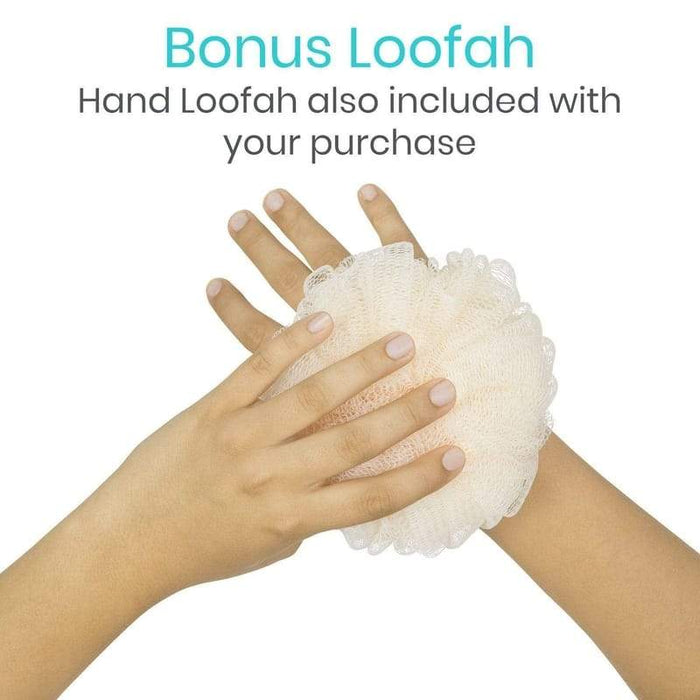 Bonus Loofah, Hand Loofah also included with your purchase