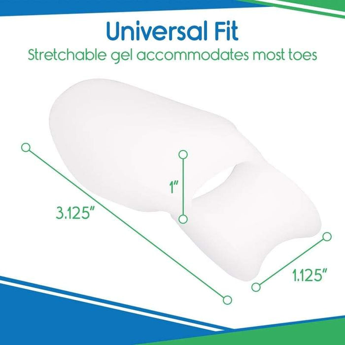 Universal Fit, Stretchable gel accommodates most toes