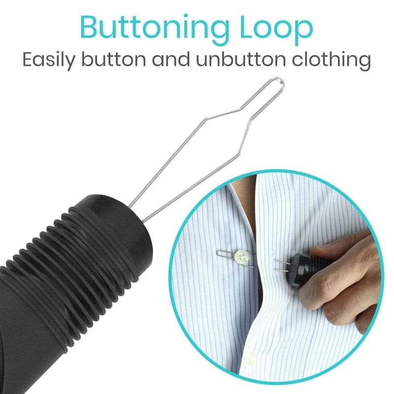 Button zipper tool, good grip button hook, suitable for all kinds of small  button clothing : : Health & Personal Care