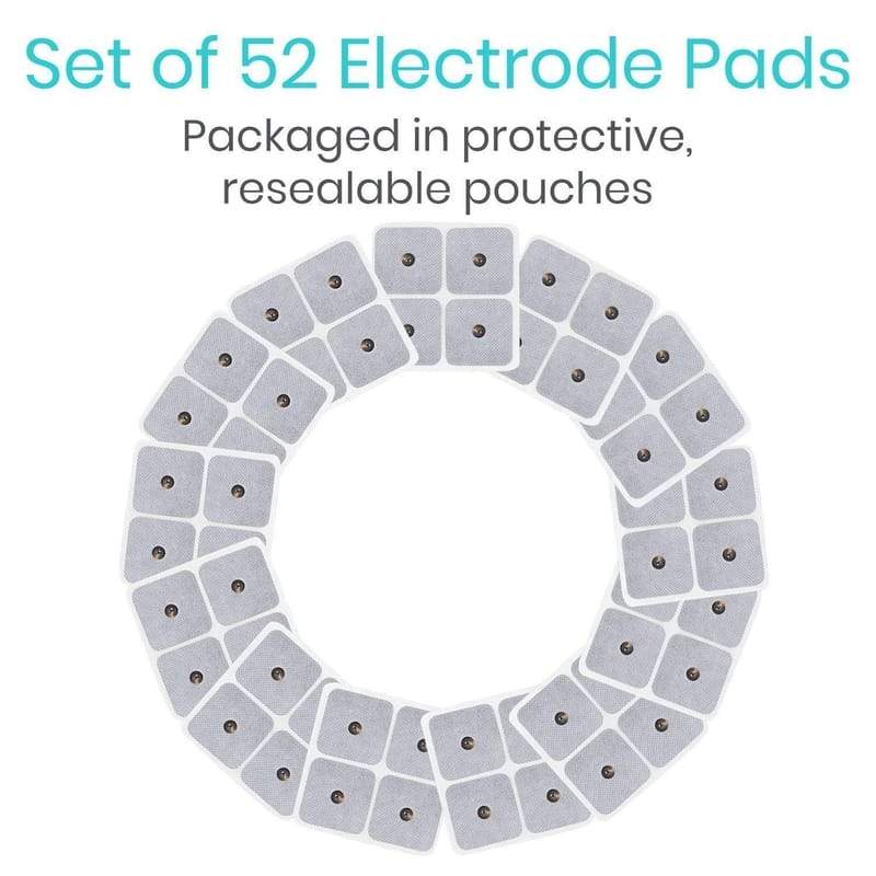 Reusable Stud Replacement Electrode Pads For Tens Machine Body Therapy  Physiotherapy Massager Set
