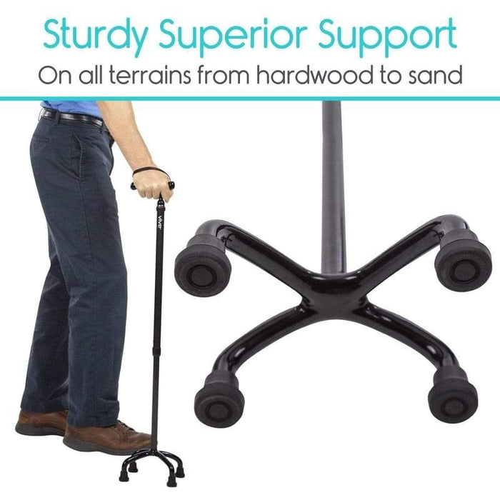 Sturdy Superior Support on all terrains from hardwood to sand