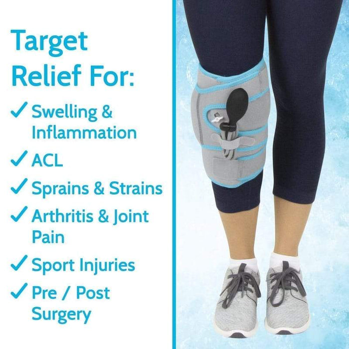 Target relief for swelling and inflammation, ACL, sprains and strains, arthritis and joint pain, sport injuries, and pre / post surgery