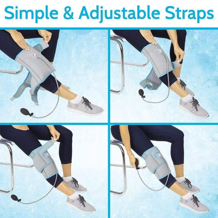 knee ice wrap with adjustable straps