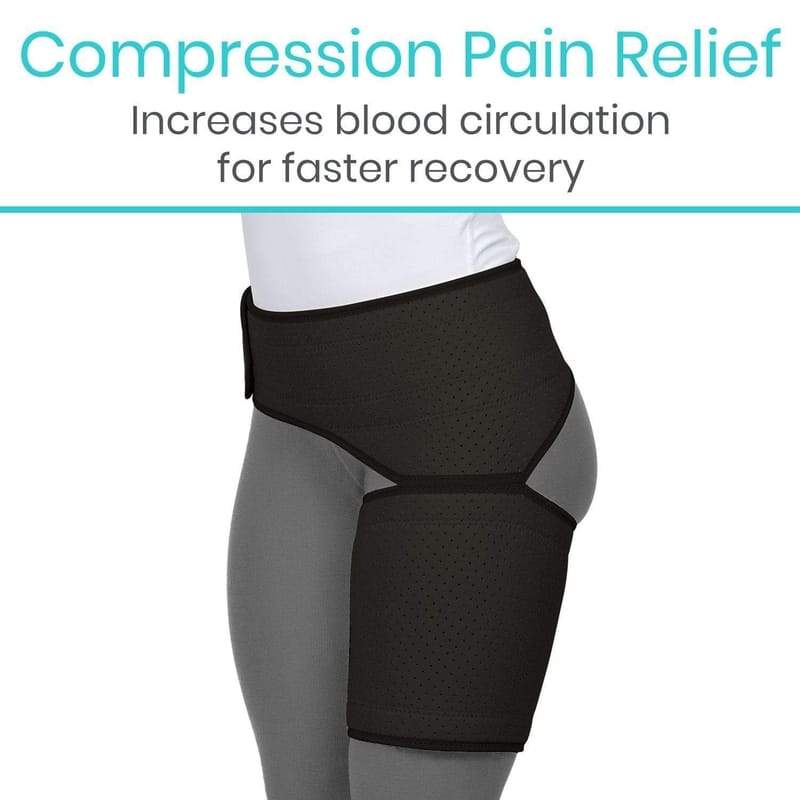 Hamstring Compression Sleeve Recovery Support Non-Slip Groin Wrap For  Adductor Tendonitis