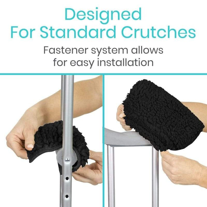 Designed for standard crutches. Fastener system allows for easy installation.