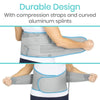 Durable Design with compression straps and curved aluminum splints
