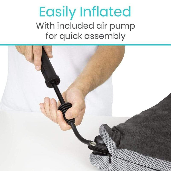 Easily Inflates With included air pump for quick assembly