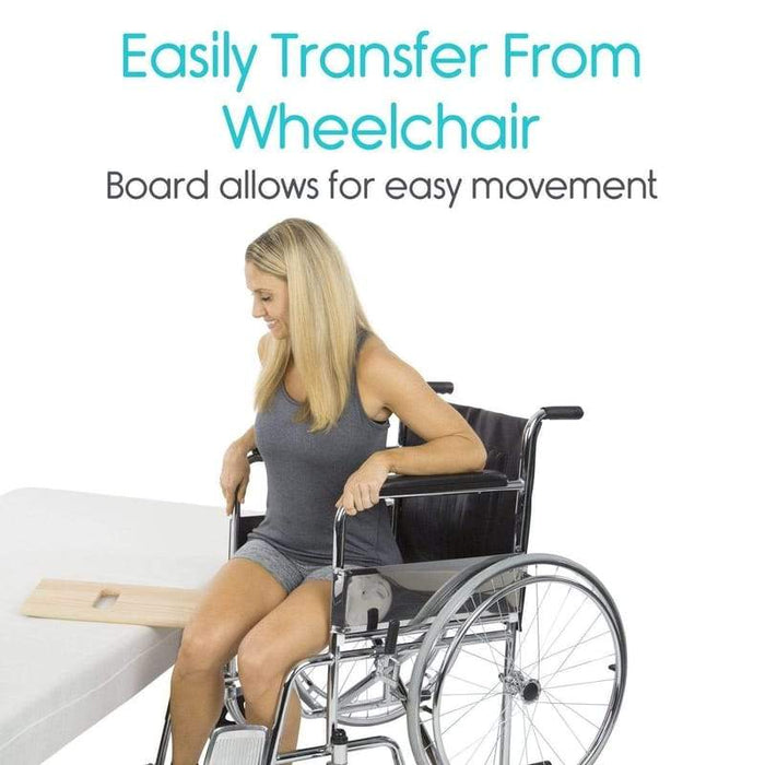 Easily Transfer from wheelchair, Board allows for easy movement