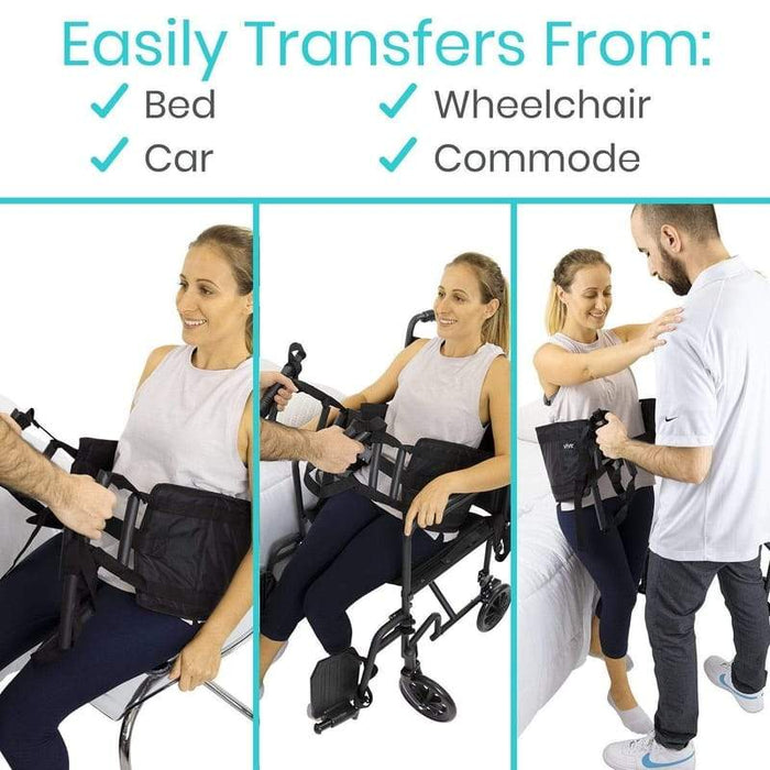 Easily Transfers From: Bed, Car, Wheelchair, Commode