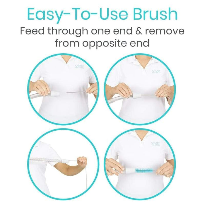 Easy-To-Use Brush. Feed through one end & remove from opposite end