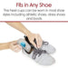 Fits in Any Shoe, The heel cups can be worn in most shoe styles including athletic shoes, dress shoes and boots