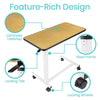 Feature-Rich Design: Laminate Tabletop, Steel Frame, Locking Tab, Locking Wheels