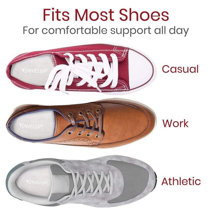 Fits Most Shoes For comfortable support all day: Casual, Work, Athletic