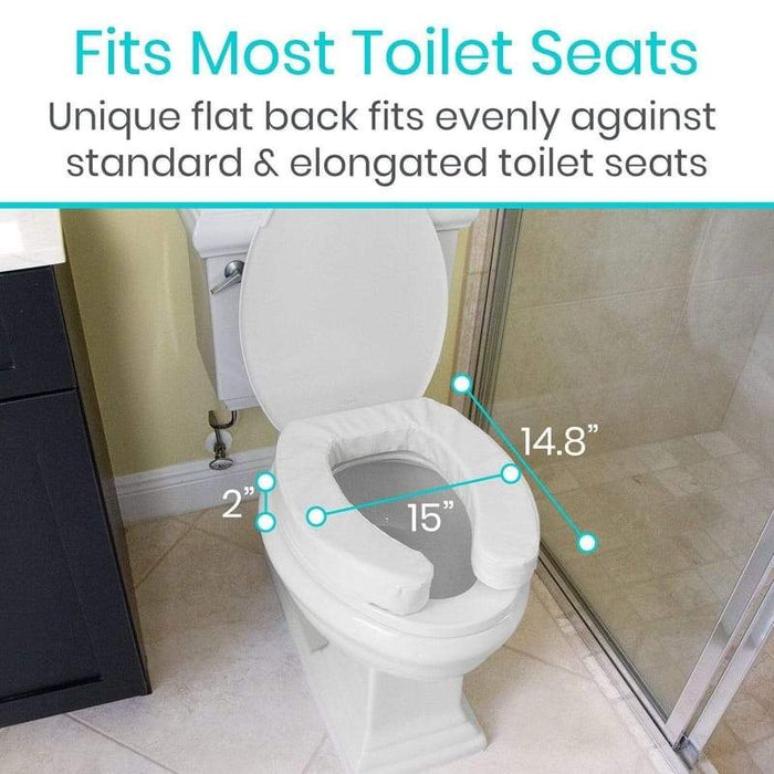 Fits Most Toilet Seats, Unique flat back fits evenly against standard & elongated toilet seats