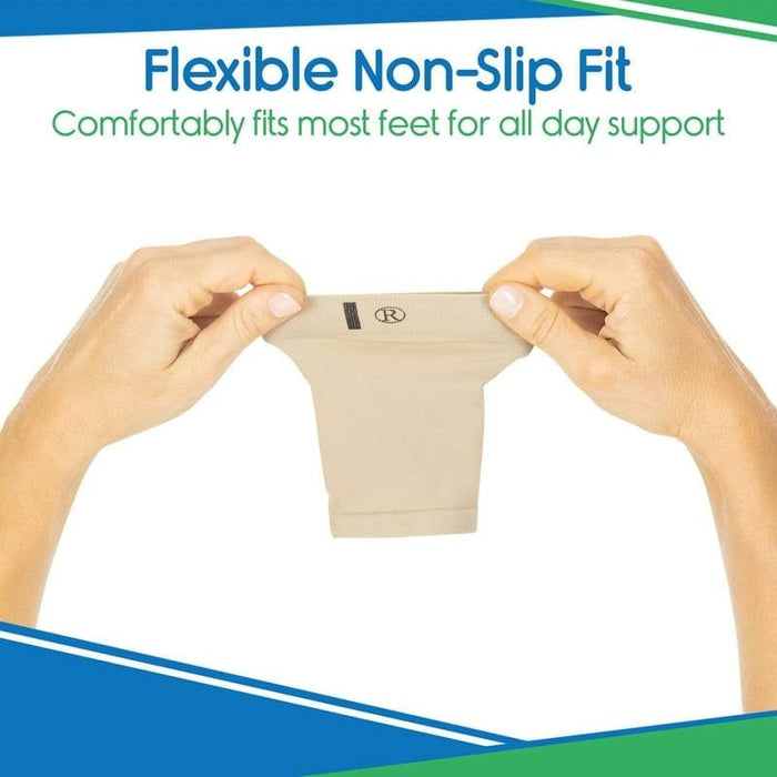 Flexible Non-Slip Fit, Comfortably fits most feet for all day support