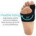 Flexible sizing up to 14 inches in foot circumference