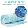 Gel Infused Topper helps regulate body temperature