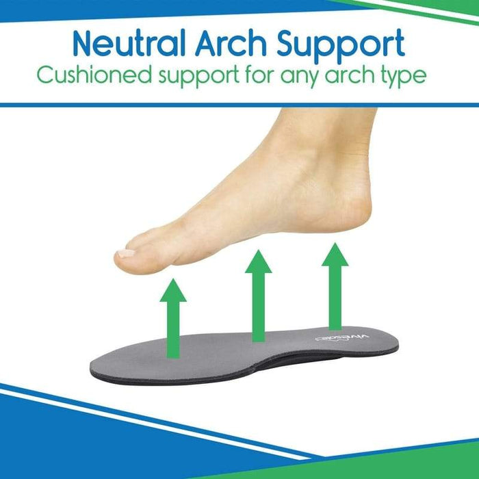 Neutral Arch Support. Cushioned support for any arch type