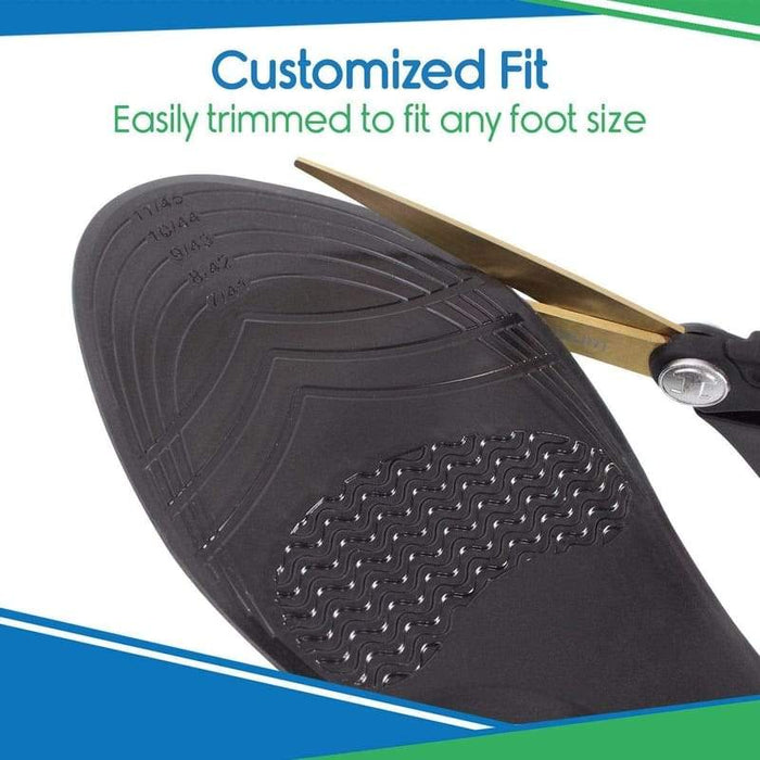 Customized Fit. Easily trimmed to fit any foot size