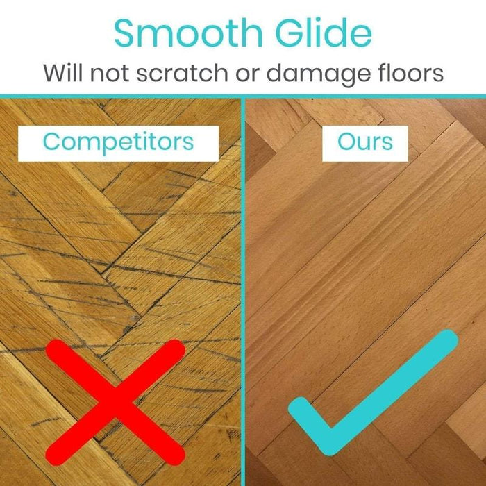 Smooth Glide, will not scratch or damage floors