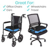 Great For: Office Chairs, Cars, Wheelchairs, Travel