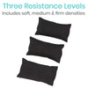 Three Resistance Levels Includes soft, medium & firm desities