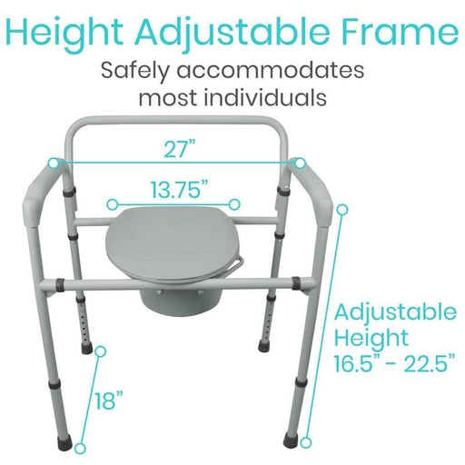 Height Adjustable Frame, Safely accommodates most individuals