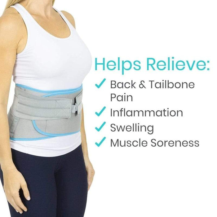 Helps relieve: 1. back& tailbone pain 2. inflammations. 3. swelling. 4. muscle soreness