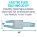 arctic flex technology - industry leading ice packs stay cold for 30 min & flexible when frozen