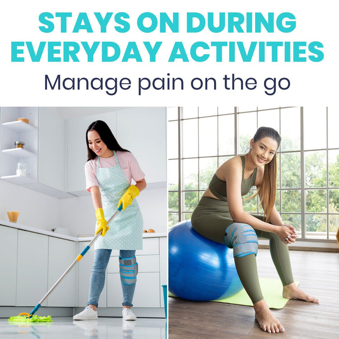 stays on during everyday activities to manage pain on the go