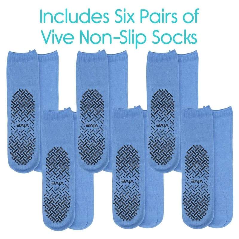 Vive Non-Slip Grip Socks 6 Pairs - Slipper Socks for Zambia