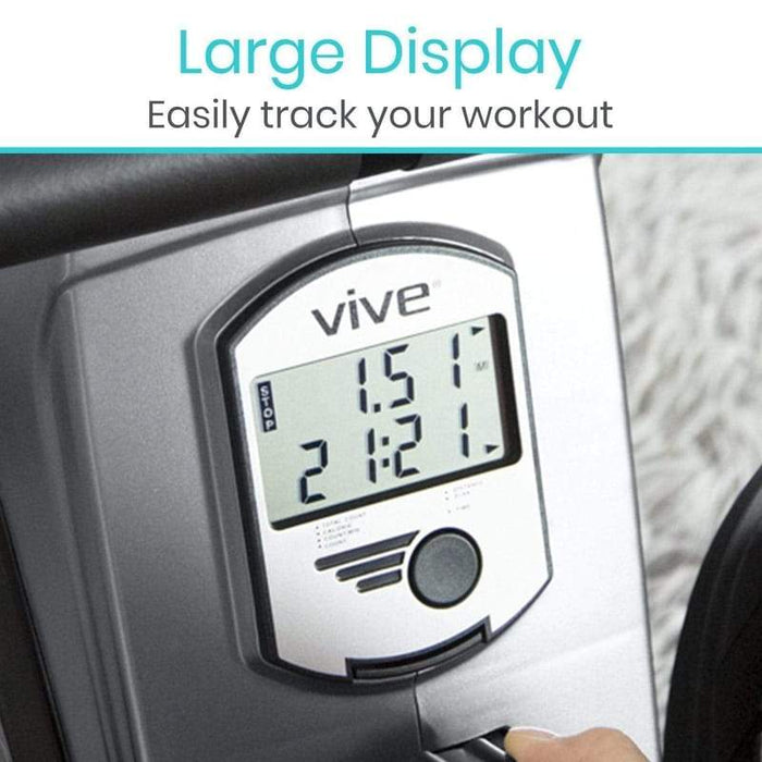 Easily track your workout with the large display