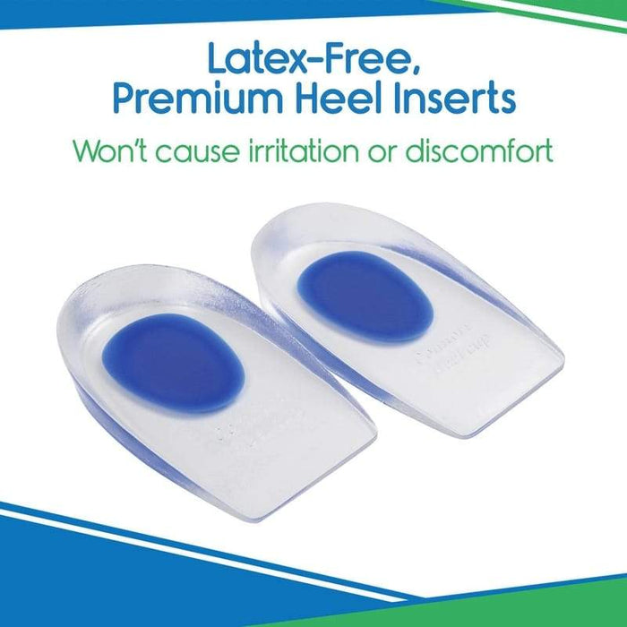 Latex-Free, Premium Heel Inserts Won't cause irritation or discomfort