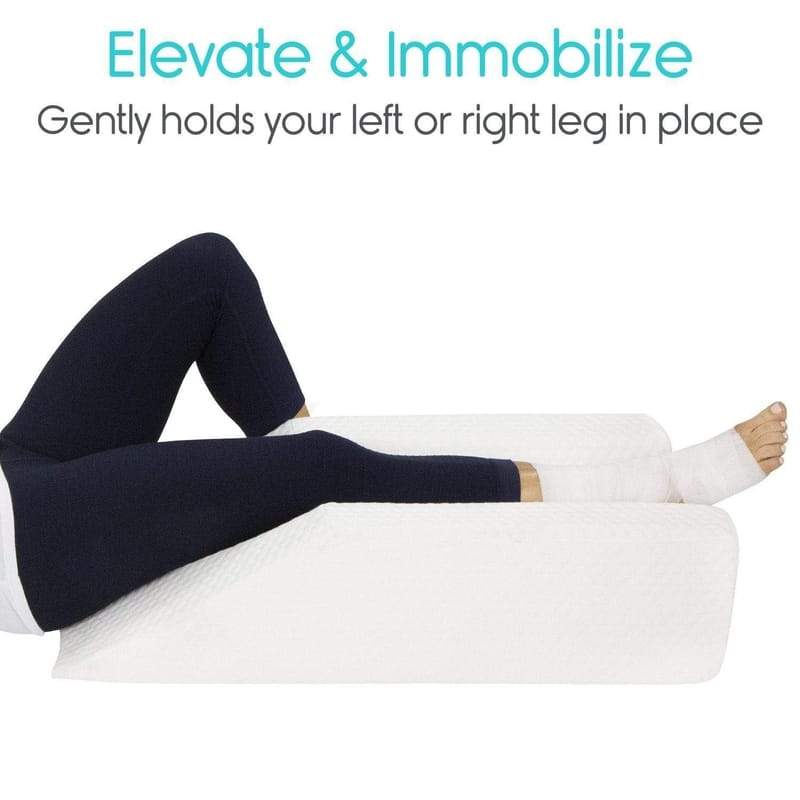 Ebung Leg Elevation Memory Foam Pillow, Elevating High Density Foam Wedge  with Washable Cover