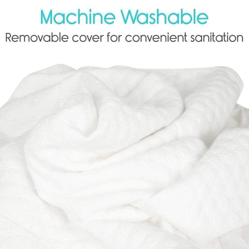 Machine Washable, removable cover for convenient sanitation 