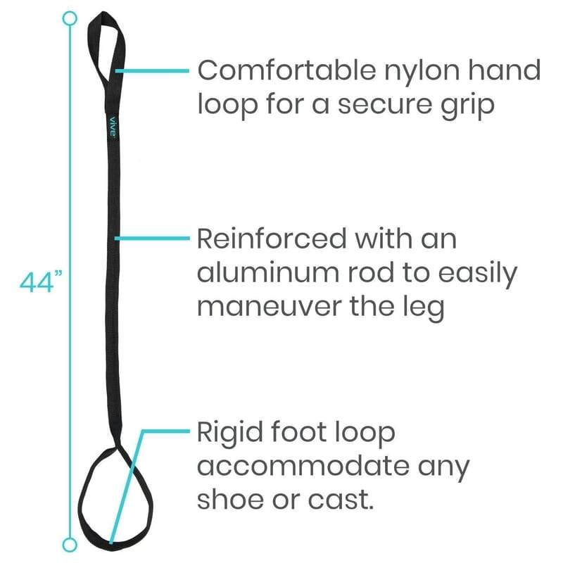 Long Leg Lifter : leg lifting aid assists user in lifting a weak leg