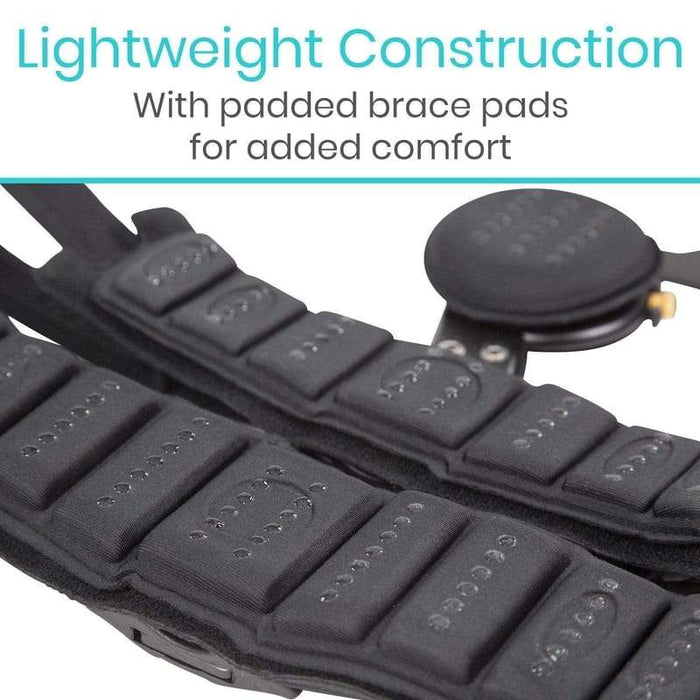 Lightweight Construction With padded brace pads for added comfort