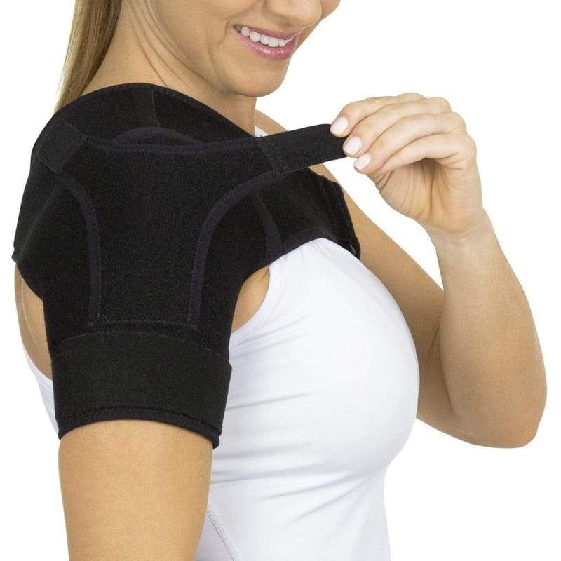 Extra Large Heated Shoulder Brace with Vibration, Shoulder Wrap