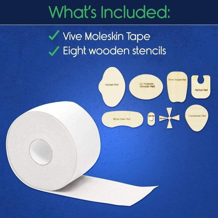 What's included: Vive Moleskin tape Eight wooden stencils