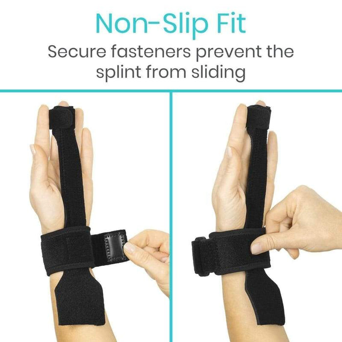 Non-Slip Fit, Secure fasteners prevent the splint from sliding 