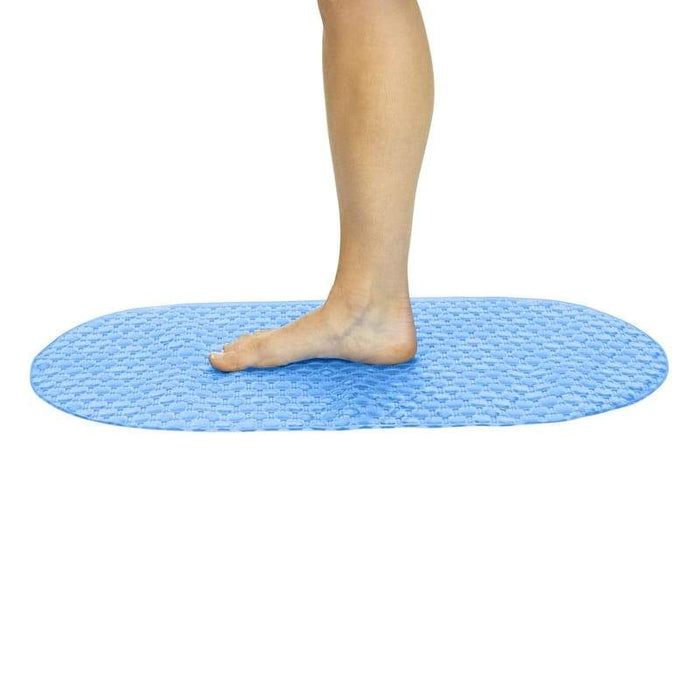 Oval Bath Mat Blue