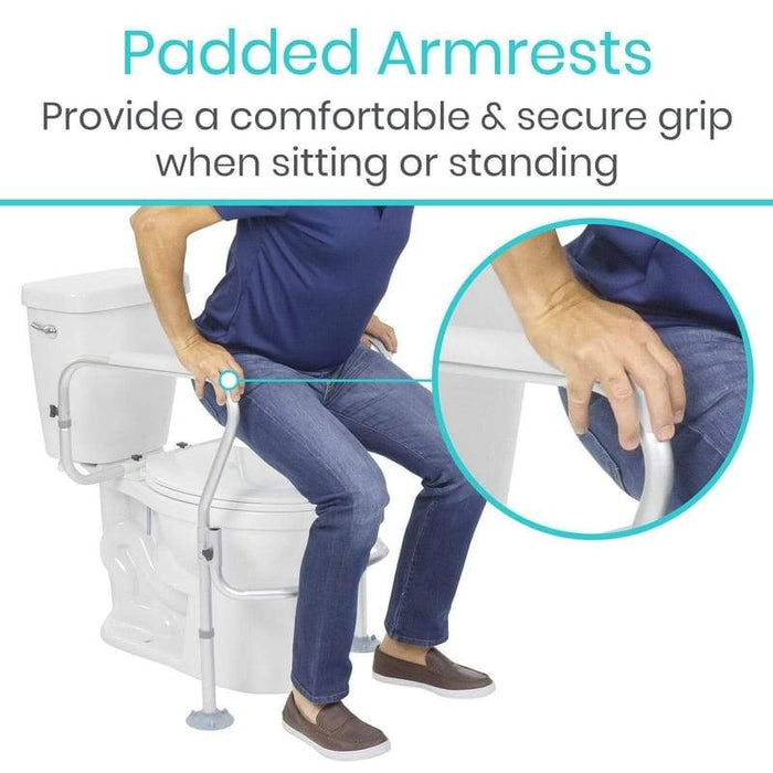 Padded Armrests that provide a comfortable and secure grip when sitting or standing