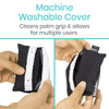 Machine Washable Cover Cleans palm grip & allows for multiple users