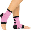 Ankle Compression Socks (2 Pair) Pink with Black